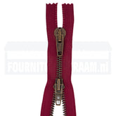 Rits dubbel deelbaar | Opti | metaal M60 brons | 65 cm | 750 bordeaux Dubbel Deelbare Rits OPTI - DD - M60 - BRONS - 65 - CM - 750 - BORDEAUX